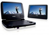 Philips PET719 Dos pantallas LCD de 7  Reproductor de DVD porttil (PET719/12)